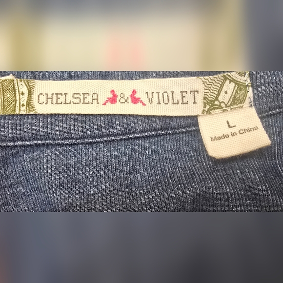 Chelsea & Violet Small Wale Corduroy Button-Up Long Sleeve Shirt Dress Size L - Picture 3 of 4